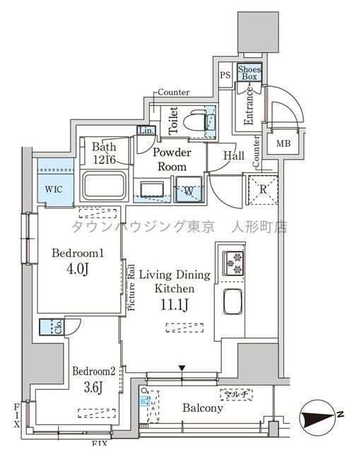 パークアクシス神田レジデンスの物件間取画像