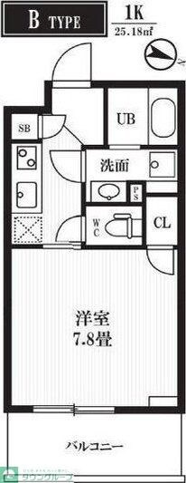 PEAKS神田の物件間取画像