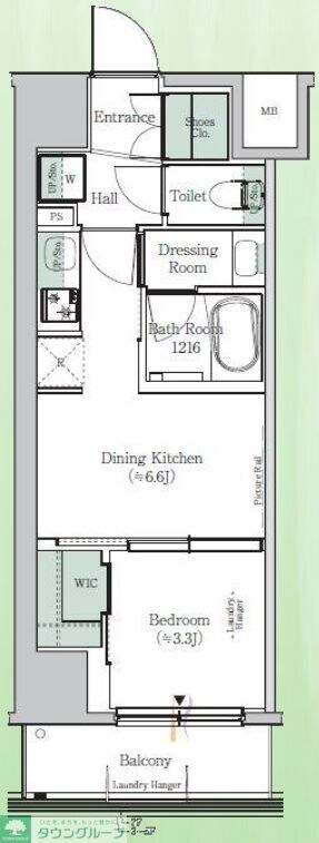 ONE ROOF RESIDENCE KIBA EASTの物件間取画像