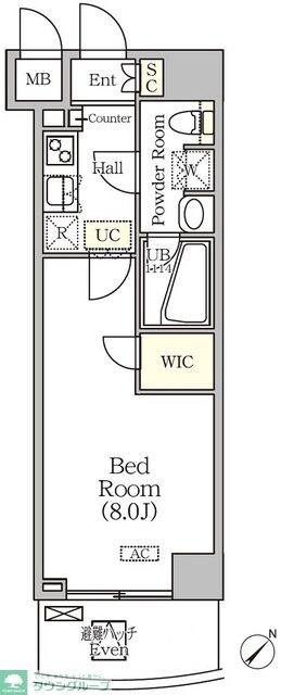 アジールコート門前仲町の物件間取画像