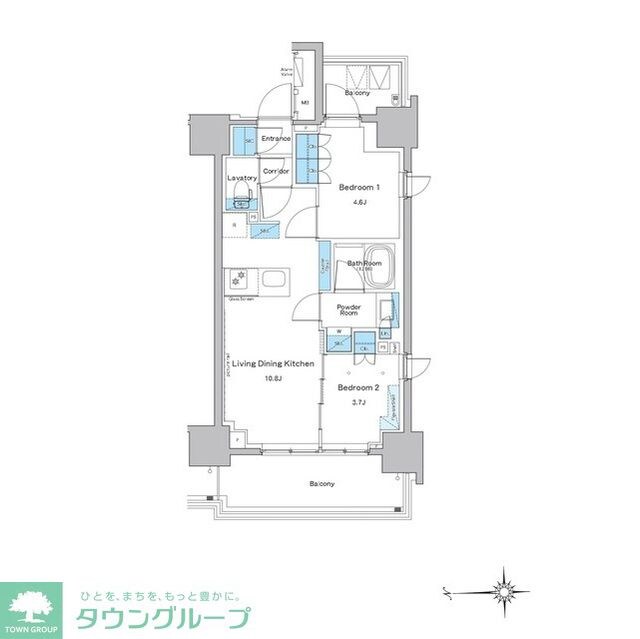 ルフォンプログレ門前仲町プレミアの物件間取画像
