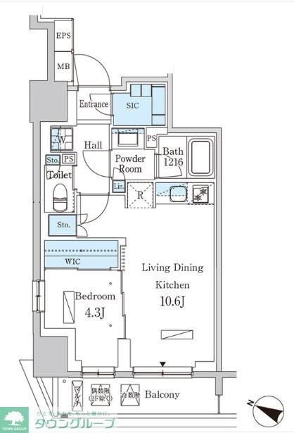 パークアクシス神保町の物件間取画像