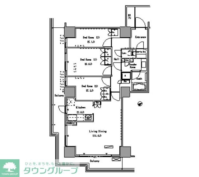 パークアクシス豊洲の物件間取画像