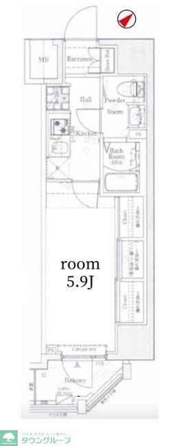 Log上野駅前の物件間取画像
