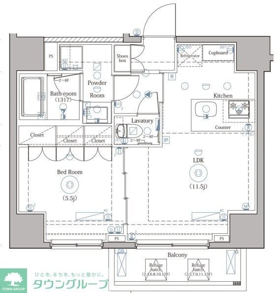 DIPS上野ノースの物件間取画像