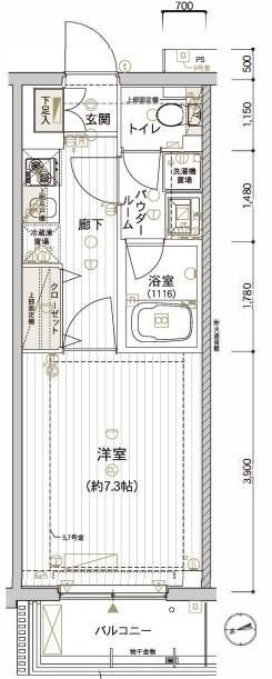 ARCOBALENO OSHIAGE EASTの物件間取画像