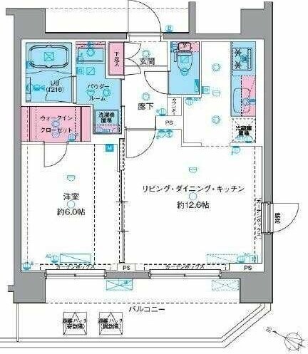 GENOVIA南千住VIskygardenの物件間取画像