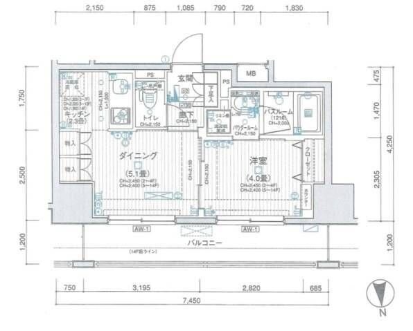 日神デュオステージ新御徒町の物件間取画像