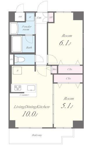 フレアコート北千住の物件間取画像