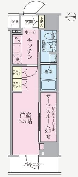 ＡＲＫＭＡＲＫ南千住ＲＥＳＩＤＥＮＣＥの物件間取画像