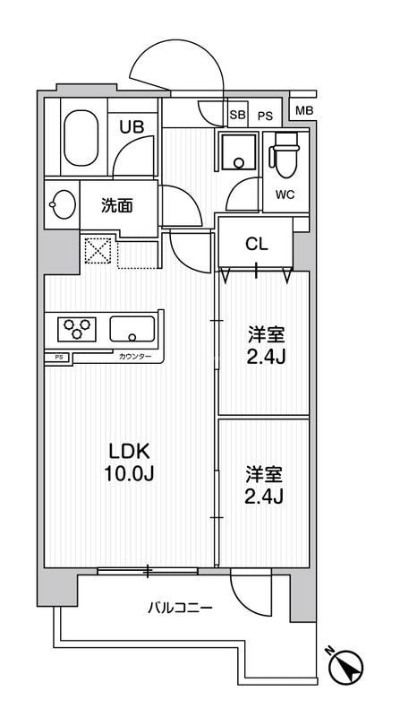 ドゥーエ曳舟の物件間取画像