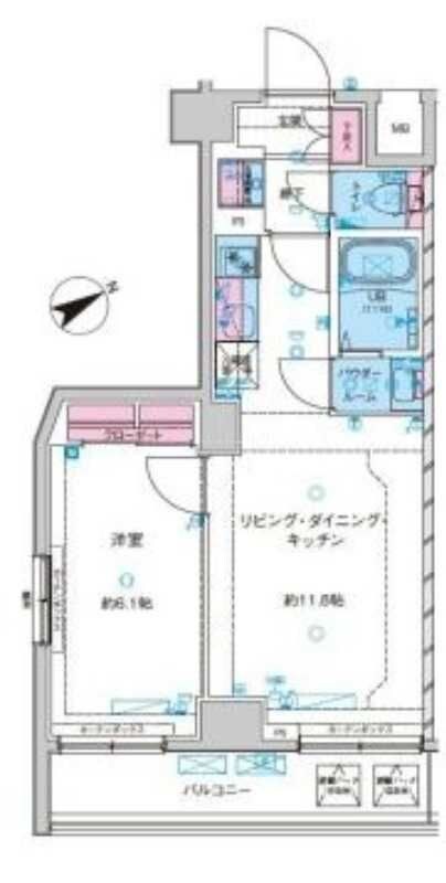 GENOVIA鐘ヶ淵の物件間取画像