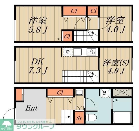 荒川区東尾久１丁目新築PJ　B棟の物件間取画像