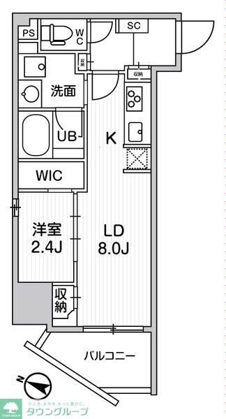 シーズンフラッツ押上の物件間取画像