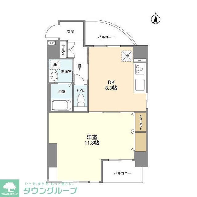 ＣＡＳＳＩＡ錦糸町Ｓｏｕｔｈ　Ｃｏｕｒｔの物件間取画像