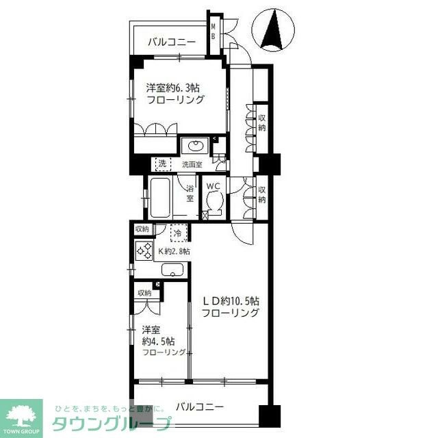 シャリエ錦糸町石原の物件間取画像