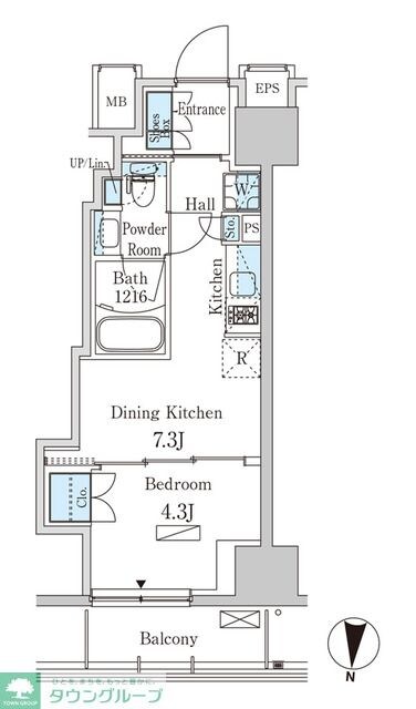 パークアクシス菊川ステーションイーストの物件間取画像