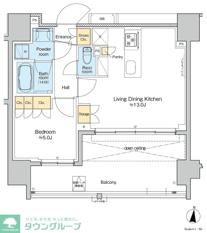 プラウドフラット亀戸ステーションプレイスの物件間取画像