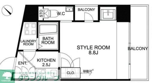 ティエドゥール麻布台の物件間取画像