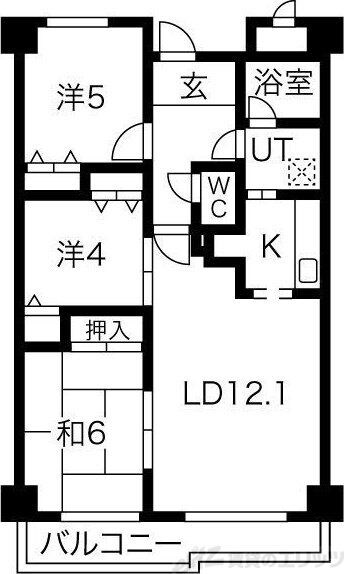 リヴェール緑地の物件間取画像