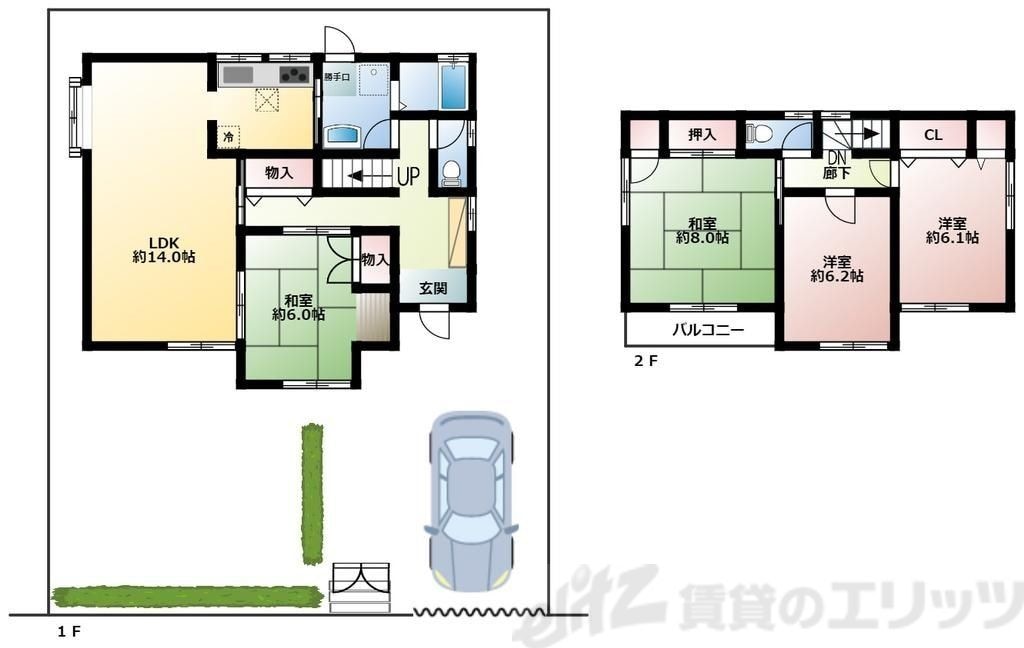 芝谷町貸家の物件間取画像