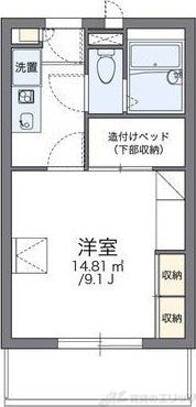 レオパレスリビエールブランシェの物件間取画像