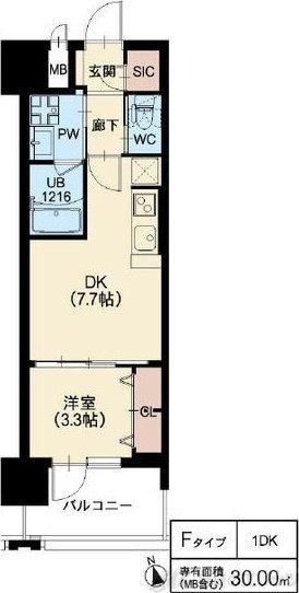 リッツ新大阪プレミアムの物件間取画像