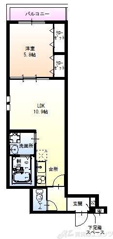 フジパレス阪急豊津駅南I番館の物件間取画像