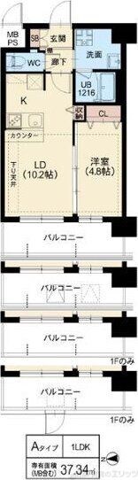 スプランディッド茨木天王の物件間取画像