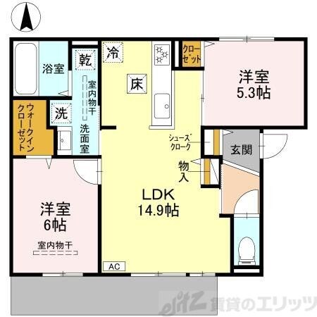 D-residence下田部Aの物件間取画像
