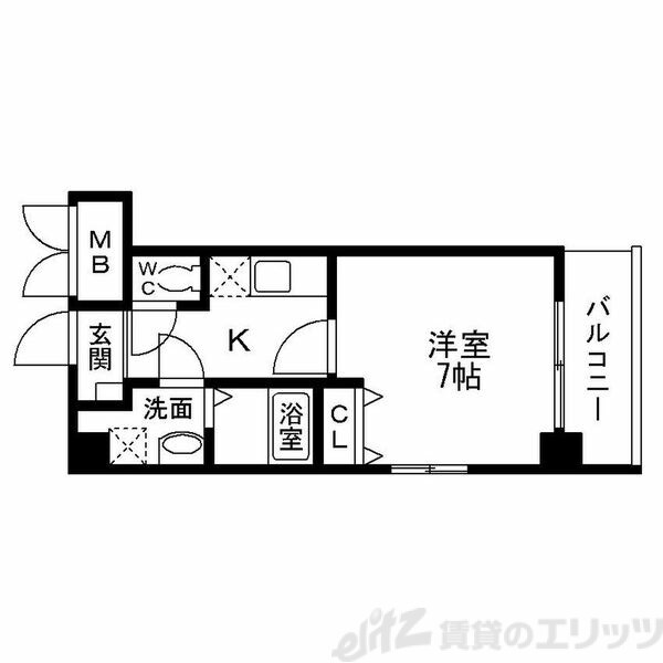 オーク南茨木の物件間取画像