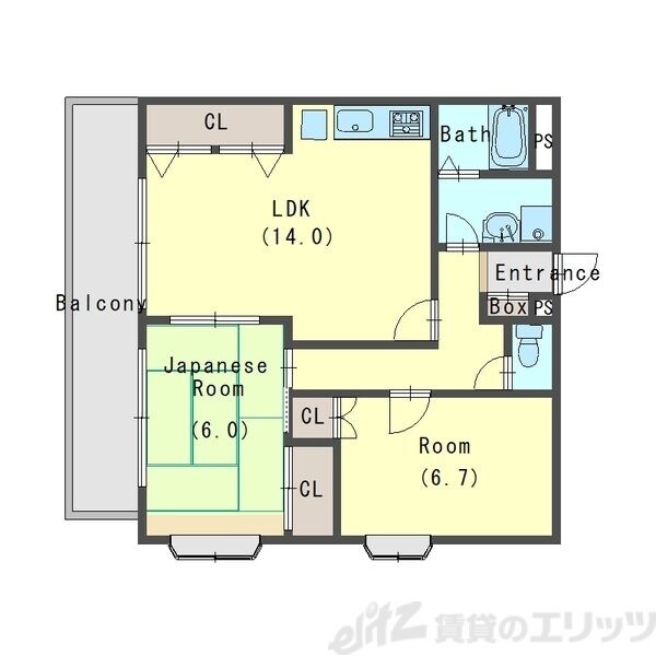 サンハイツ沢良宜西の物件間取画像