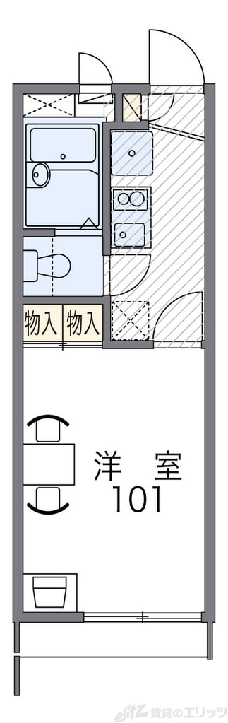 レオパレスリバーサイドウエストの物件間取画像