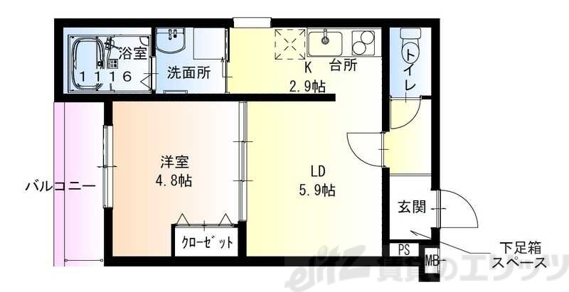 フジパレス千里丘東の物件間取画像