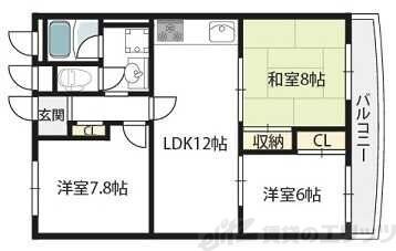 アパルトマン北千里の物件間取画像