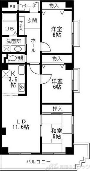 ユタカ・マンションの物件間取画像