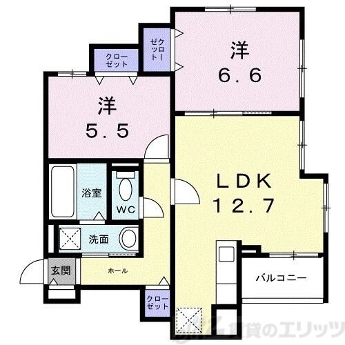 南江口３丁目アパートの物件間取画像