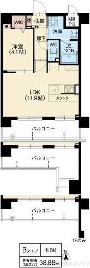 スプランディッド茨木天王の物件間取画像