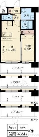 スプランディッド茨木天王の物件間取画像