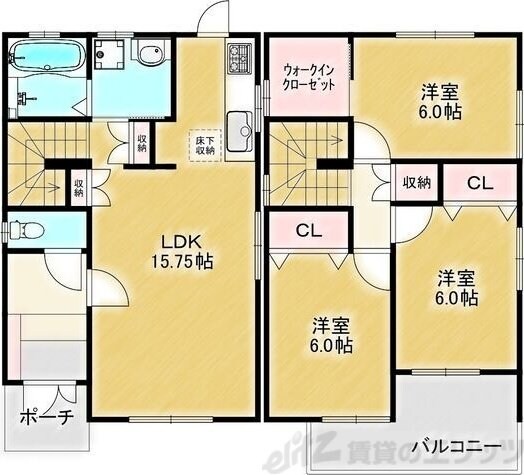 江坂3丁目戸建住宅(2号)の物件間取画像