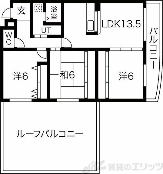 カルム千里山土井の物件間取画像