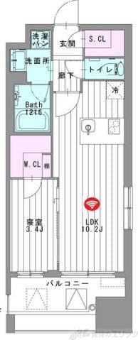 サンレムート江坂３ｒｄの物件間取画像