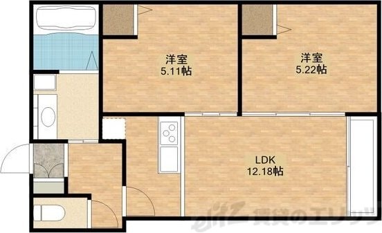 高槻市西五百住町共同住宅新築工事の物件間取画像