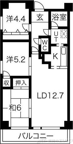 ヴィラージュ葛上の物件間取画像