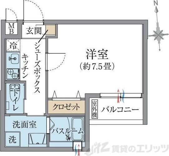 ワコーレヴィータ江坂EASTの物件間取画像