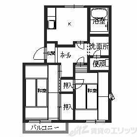 ホワイティハイツC棟の物件間取画像