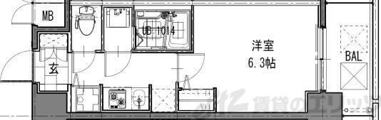 S-RESIDENCE江坂Eminenceの物件間取画像