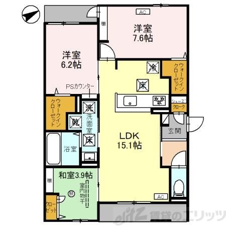 サンテリア水尾の物件間取画像