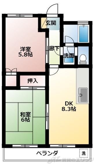 川上サニーハイツの物件間取画像