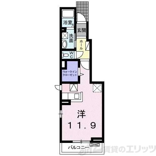 クレ－ル　シャンブルの物件間取画像